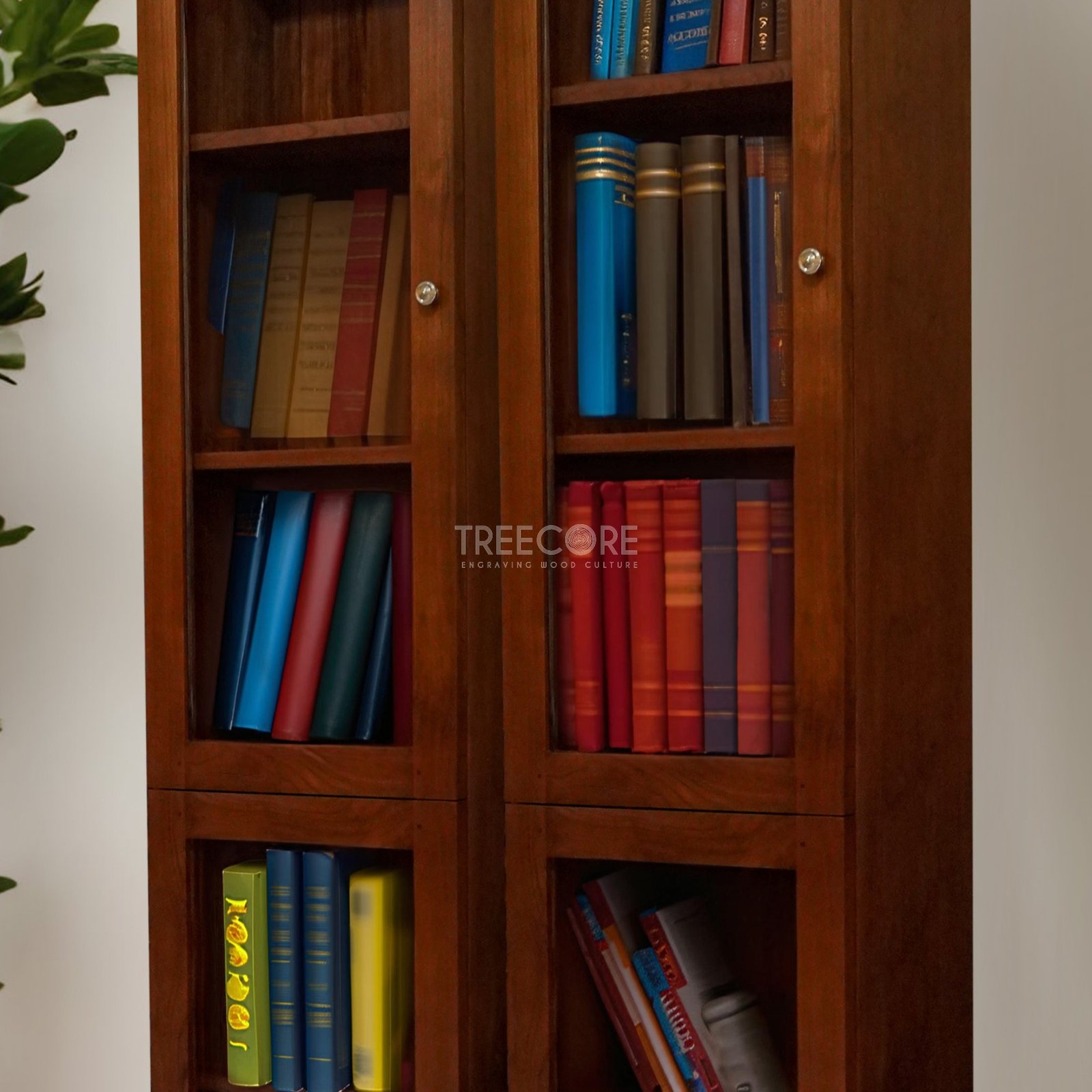 Minimalist Teak Wood Bookshelf