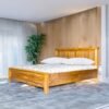 The Teak Serenity Slumber Bed, crafted from solid teak wood with satin finish, offers lasting comfort, timeless elegance, and minimalist bedroom style.