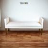 Enhance your space with the Minimalist Design Lounge Bench, crafted from teak wood with a satin finish for timeless elegance.