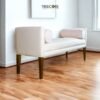 Enhance your space with the Minimalist Design Lounge Bench, crafted from teak wood with a satin finish for timeless elegance.