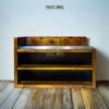 The Wooden Luggage Rack combines solid teak wood with stainless rail surface, offering durability, elegance, and practical storage for modern interiors.