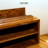 The Wooden Luggage Rack combines solid teak wood with stainless rail surface, offering durability, elegance, and practical storage for modern interiors.
