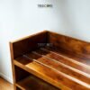 The Wooden Luggage Rack combines solid teak wood with stainless rail surface, offering durability, elegance, and practical storage for modern interiors.