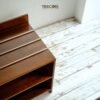 The Stainless Rail Luggage Rack combines teak wood durability and stainless top rail support, offering elegance and functionality for stylish interiors.