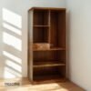 The Open Wardrobe with Drawer, made of teak wood with satin finish, offers stylish open storage and practical drawer functionality.