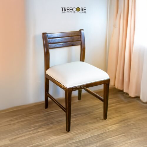 Upgrade your workspace with the Minimalist Design Study Chair, crafted from teak wood with a cushioned seater and elegant satin finish.
