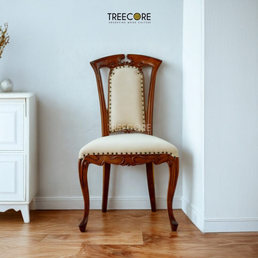 Enhance interiors with the Wooden Carving Sofa Chair, crafted from teak wood with detailed carvings and soft foam cushioning for comfort.
