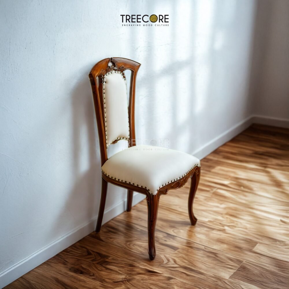 Enhance interiors with the Wooden Carving Sofa Chair, crafted from teak wood with detailed carvings and soft foam cushioning for comfort.