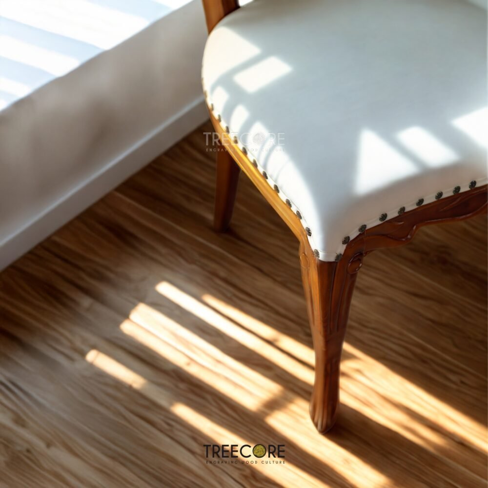 Enhance interiors with the Wooden Carving Sofa Chair, crafted from teak wood with detailed carvings and soft foam cushioning for comfort.