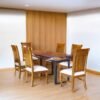 Add timeless elegance with the Vertical Slat Back Chair, crafted from durable teak wood with satin finish and ergonomic design.