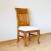 Add timeless elegance with the Vertical Slat Back Chair, crafted from durable teak wood with satin finish and ergonomic design.