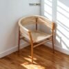 Enhance your interiors with the Breeze Weave Wood Chair, crafted from teak wood with satin finish and stylish woven design.