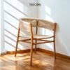 Enhance your interiors with the Breeze Weave Wood Chair, crafted from teak wood with satin finish and stylish woven design.