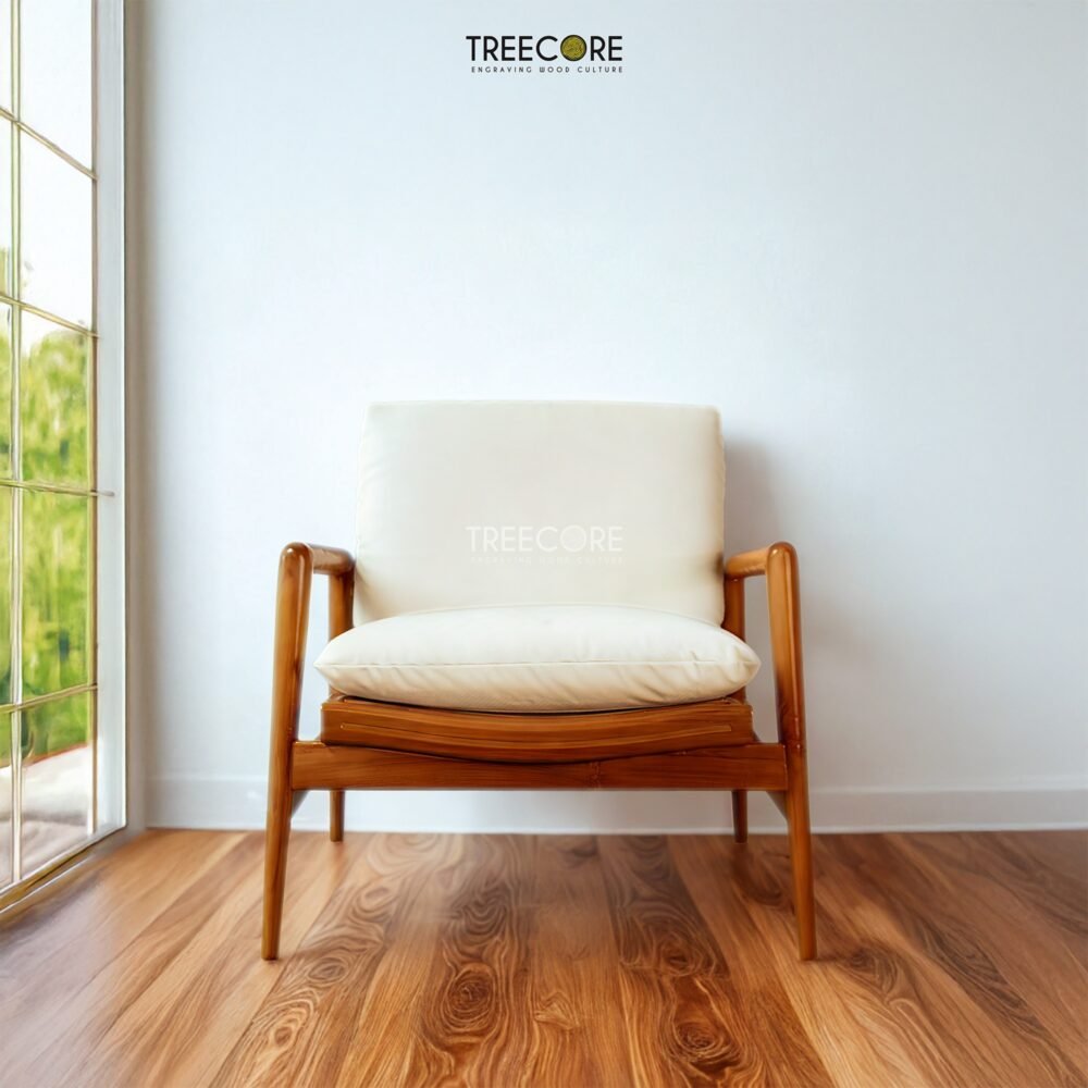 Bring timeless elegance to your home with the Modern Teak Sofa Set, crafted from teak wood with soft cushions and satin finish.
