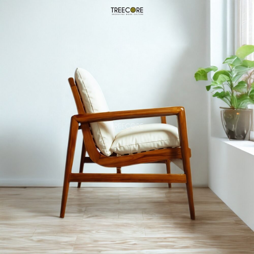 Bring timeless elegance to your home with the Modern Teak Sofa Set, crafted from teak wood with soft cushions and satin finish.