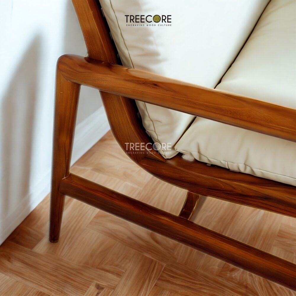 Bring timeless elegance to your home with the Modern Teak Sofa Set, crafted from teak wood with soft cushions and satin finish.