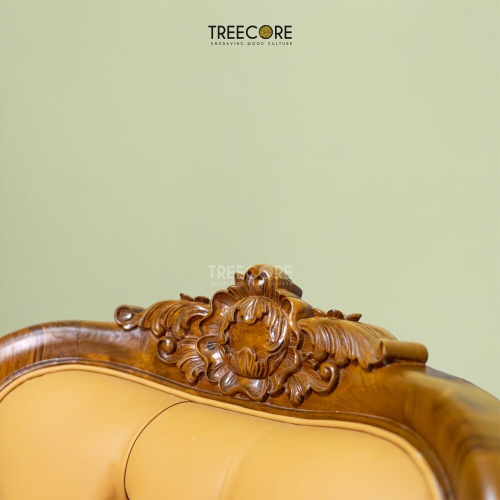 The Executive Swivel Office Chair Contemporary Style, crafted from teak wood with satin finish, combining durability, comfort, and executive style.
