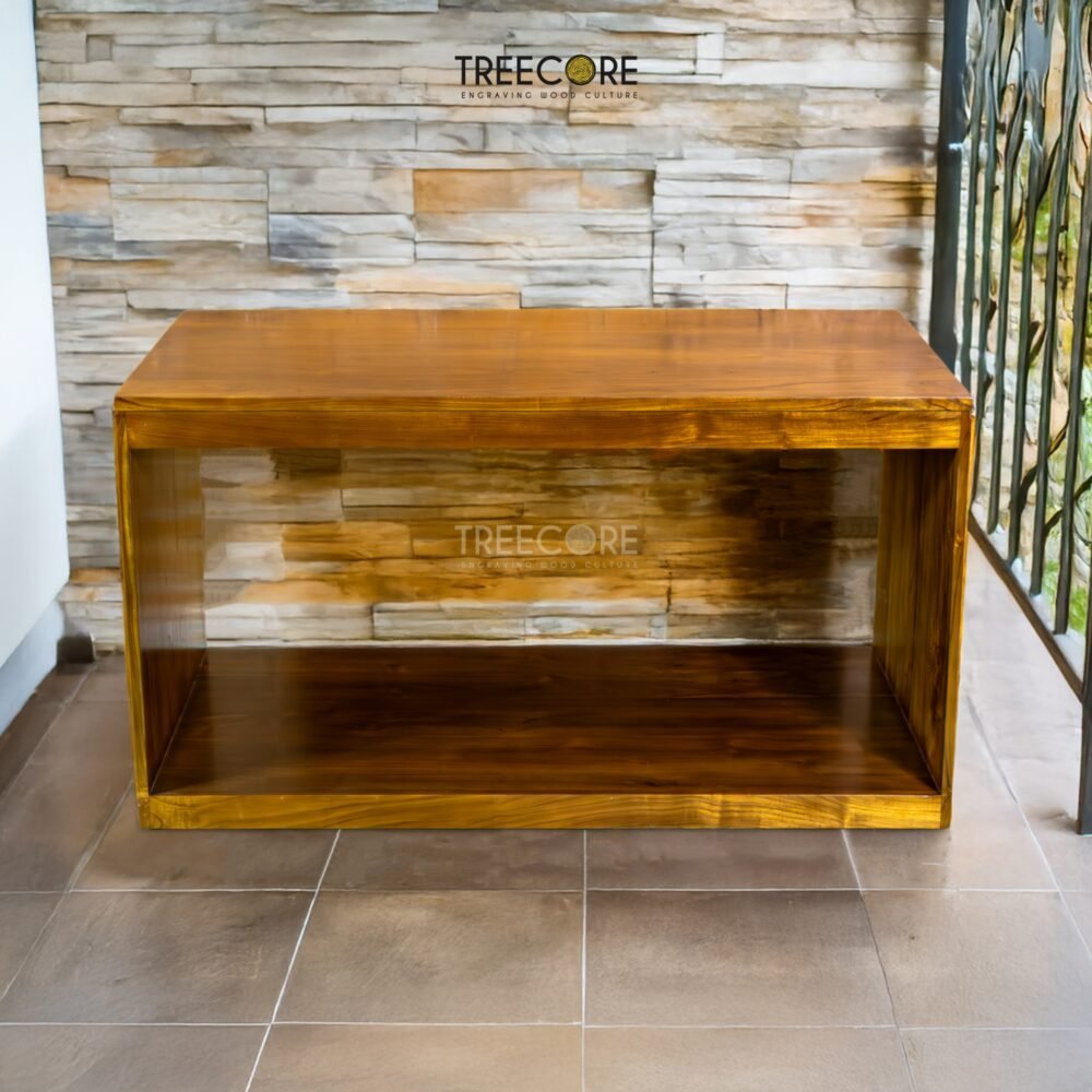 Upgrade your guest room with the Solid Wood Luggage Rack, crafted from solid teak wood with a brown satin finish for lasting style.