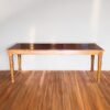 Experience timeless elegance with The Classic Hardwood Dining Table, crafted from durable teak wood with natural satin finish and spacious design.
