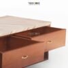 Upgrade your bathroom with the Elegant Wood Toilet Vanity, crafted from teak wood with natural satin finish for durability and timeless charm.